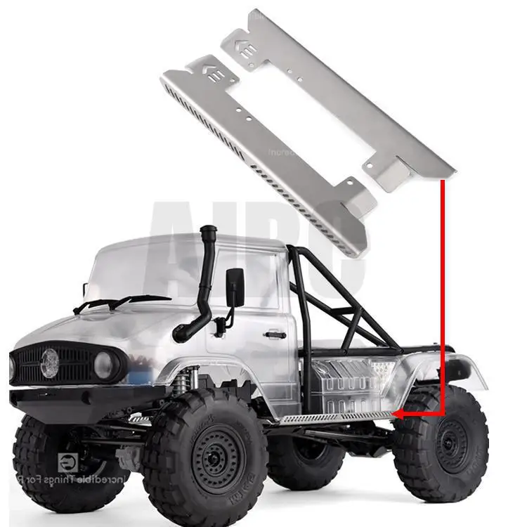 

UMG10 Chassis Side Guard Side Skirt Stainless Steel Armor SCX10II Unimog for 1/10 RC Car Parts