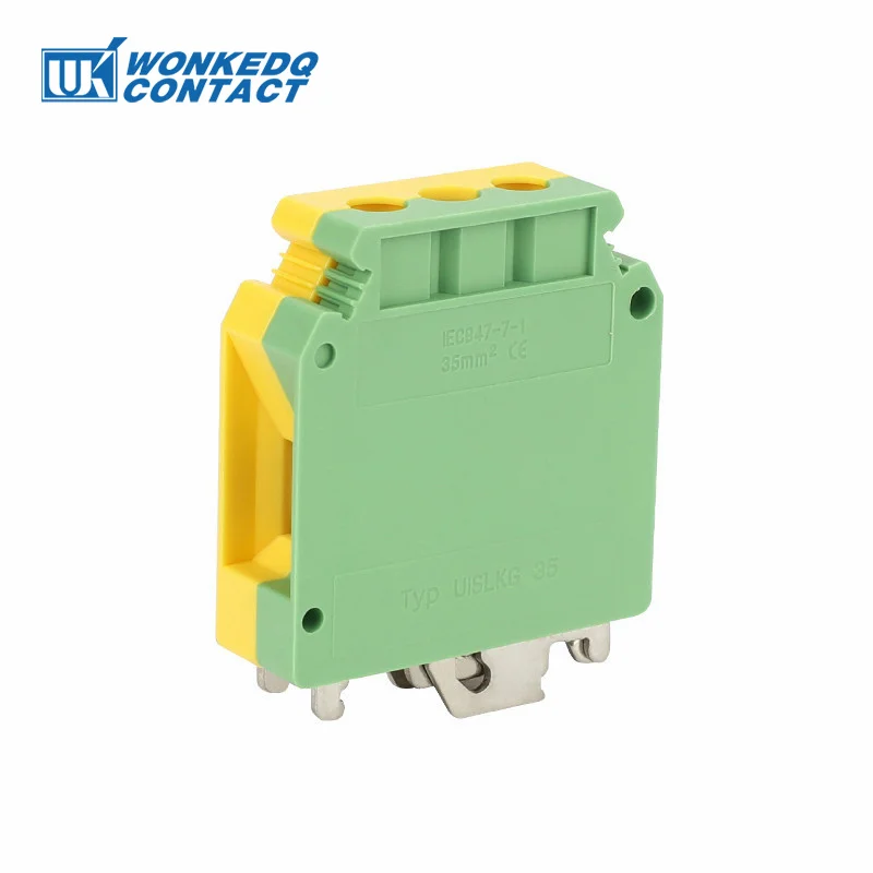 USLKG35 Screw Ground Modular Protective Earth Plug 35mm² Universal Wire Electrical Connector DIN Rail Terminal Block USLKG 35