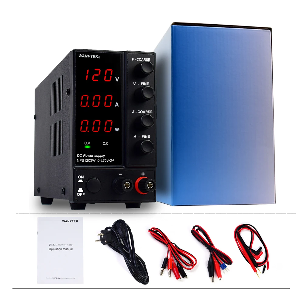 NPS1203W laboratory switching power supply adjustable 120V 3A variable Voltage regulator stabilizer bench source dc power supply