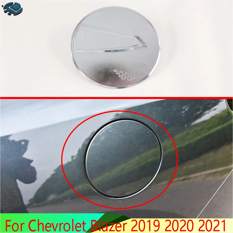 For Chevrolet Blazer 2019-2021 Car Accessories ABS Chrome fuel tank cap cover car-styling trim oil fuel cap protective