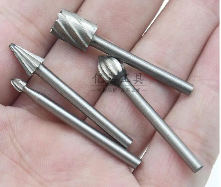 High speed steel electric grinding head Alloy rotary file Woodworking milling cutter Carving knife DIY tool NO.C0389