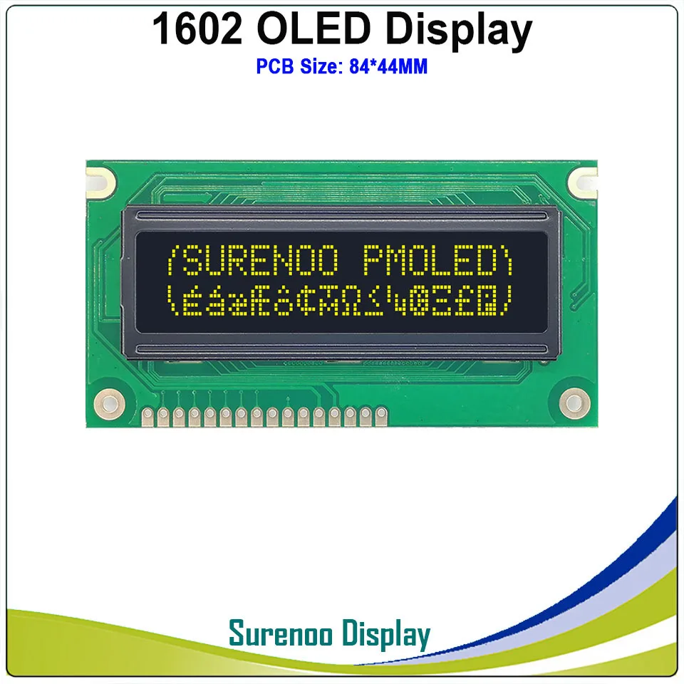 Véritable écran OLED, 84x44MM, PCB, Compatible avec 1602, 162, Module LCD 16x2 caractères, écran LCM intégré WS0010