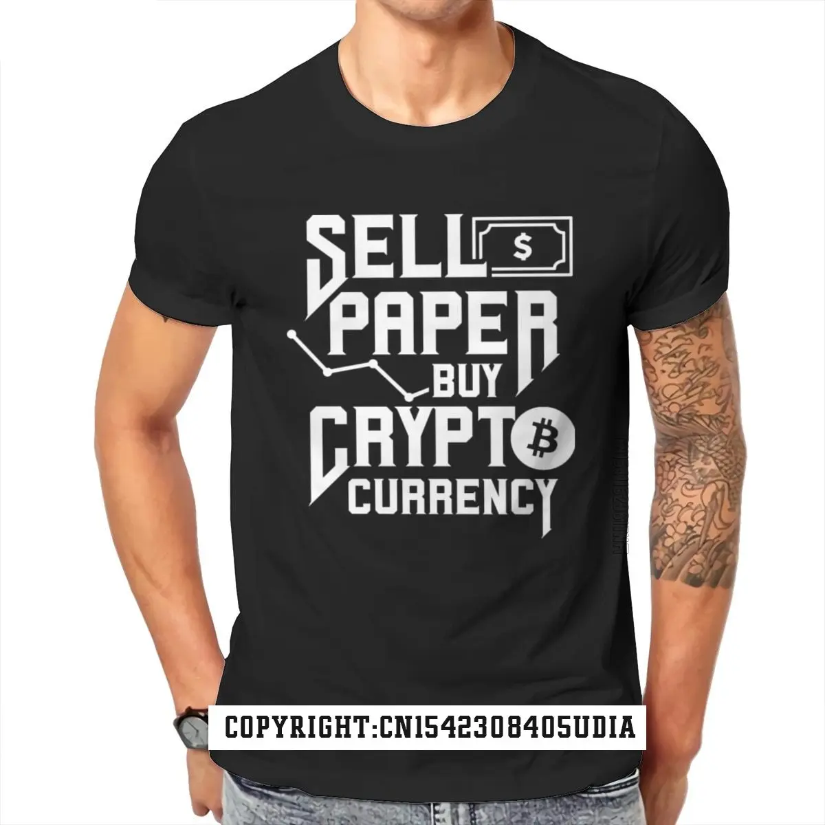 Crypto Currency Cryptocurrency Cryptos Unisex T-Shirt Black Funny Kawaii Mens Fitness Tight Retro Tops & Tees Slim Fit For Men