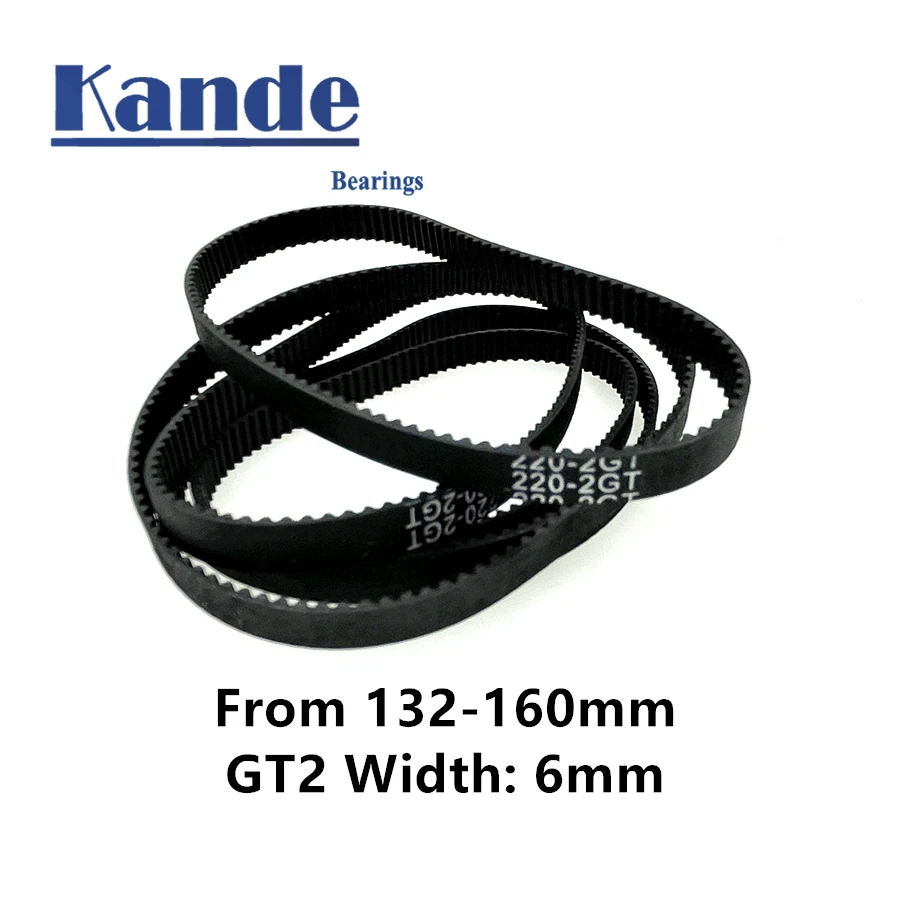 

3D Printer Parts GT2 6mm Closed Loop Rubber Timing Belt 132 134 136 138 140 142 144 146 148 150 152 154 156 158 160mm 2GT 1pcs