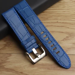 22 mm Genuine Leather Watchband Men's Watch Strap for Montblanc Star 36065 Wtach Band Belt Bracelet Brown Black blue