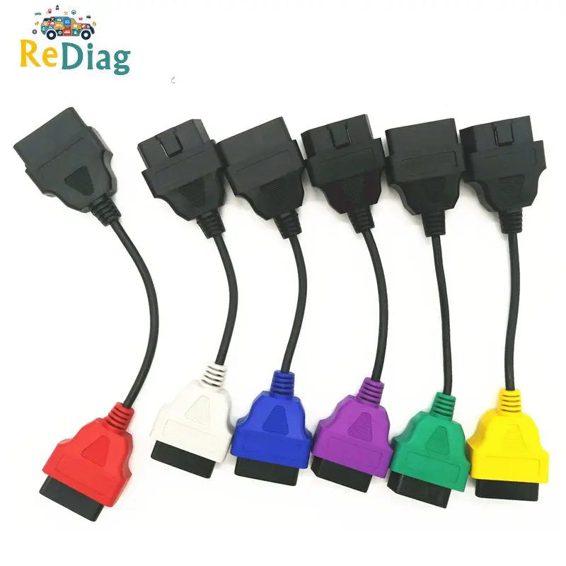 For Fiat ECU 6/4/3 pcs Cables for FIAT ECU Scan & Multiecuscan Adaptor OBD2 Connector Diagnostic Adapter Cable