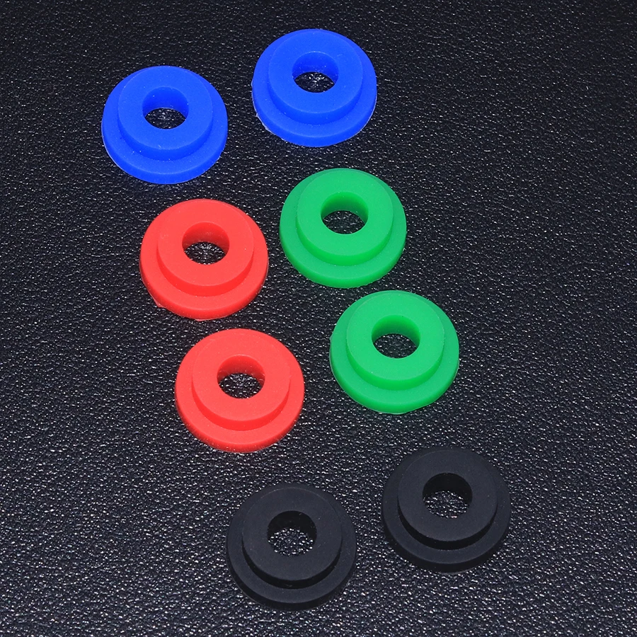 10X Silicone Rubber Red Blue Wheel Air Valve Sleeve Guards Waterproof Pad Fit For Yamaha Honda KTM Off-road Motorcycle ATV UTV