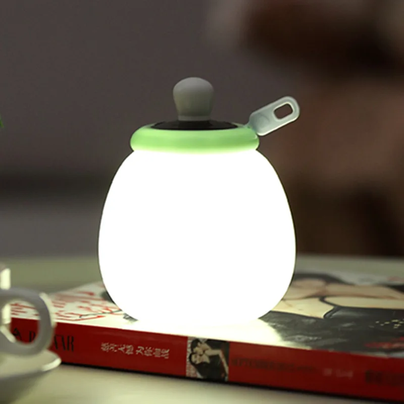 GEEKFUN Table Lamp Silicone LED Night Light Cartoon Cute Soft Baby Bottle Light Touch Sensor USB Plug In Atmosphere Beside Lamp