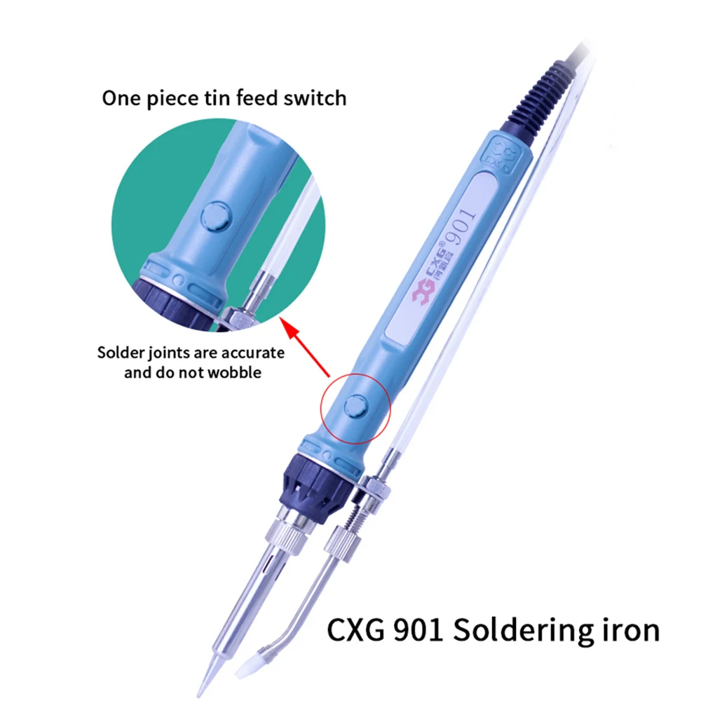 80W Automatische Soldeer Machine Feed Tin Machine Voet Lassen Tafel Set Interne Verwarming Ijzer