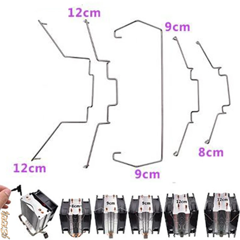 Nowy 1 para CPU wentylator chłodnicy hak uchwyt mocujący wentylator klamra elastyczny wentylator stalowy klamra