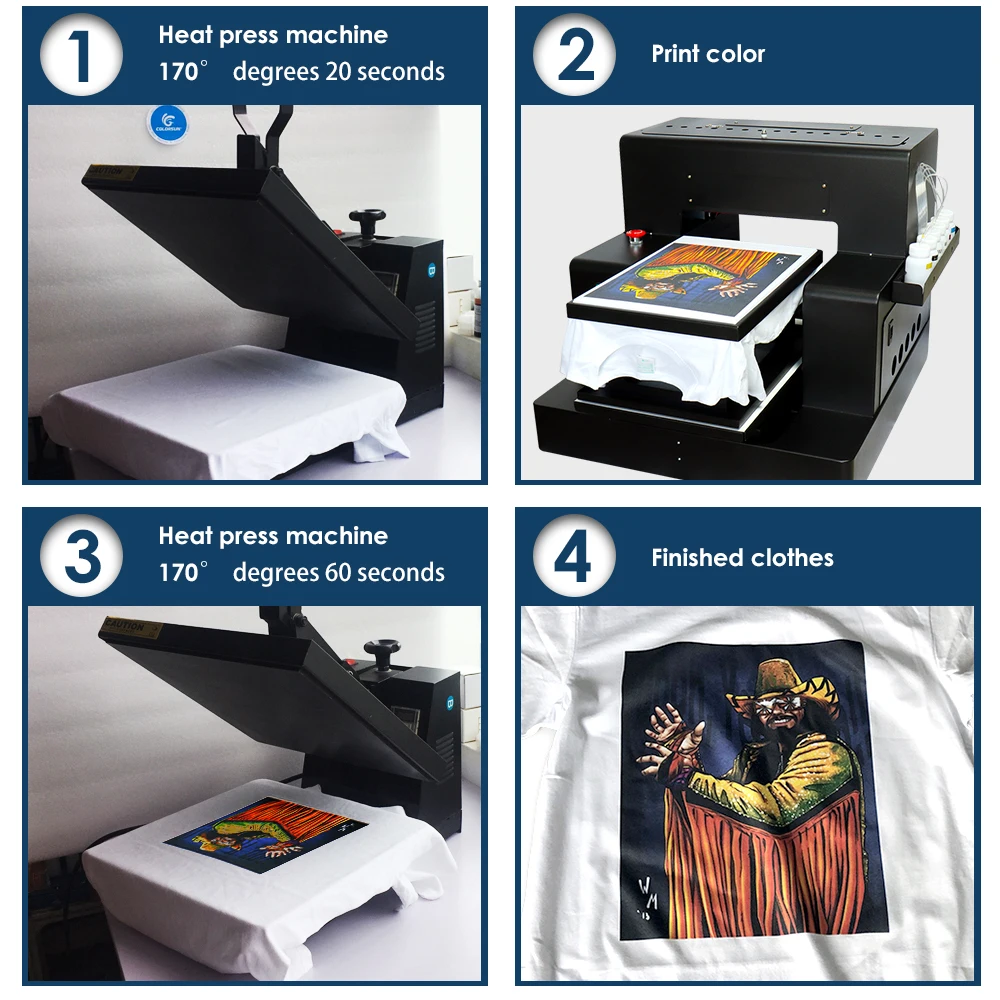 OYfame A3 Flatbed Printer A3 DTG Printer For t-shirt For Dark Light tshirt hoodies farbic dtg printer A3 tshirt Printing Machine