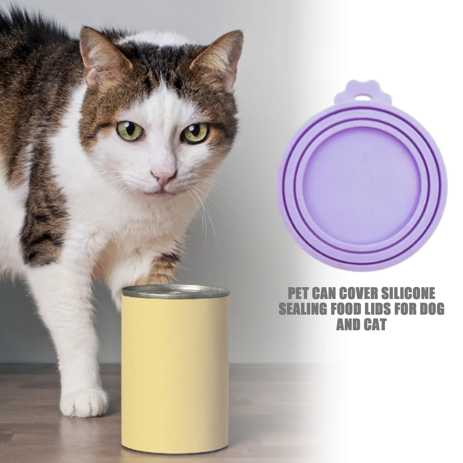 Silicone Canned Lid Sealed Feeders Food Can Lid For Dog Cat Storage Top Cap Reusable Cover Lid Fresh-keeping Lids Pet Supplies