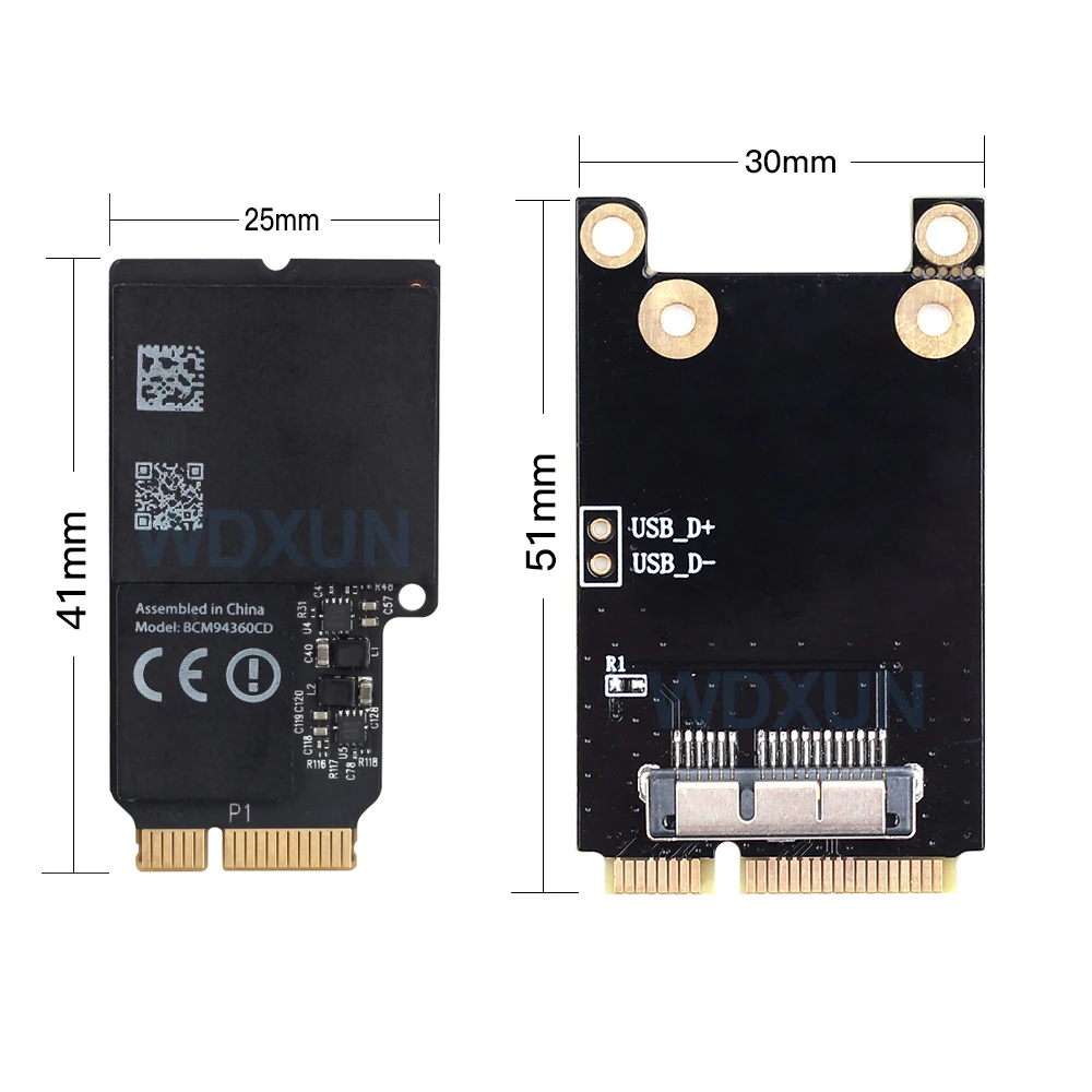 WIRCARD-tarjeta inalámbrica de doble banda, dispositivo de 1750Mbps, BCM94360CD, 802.11AC, BT 4,0, bcm94360cd, native, para Hackintosh, Mac OS