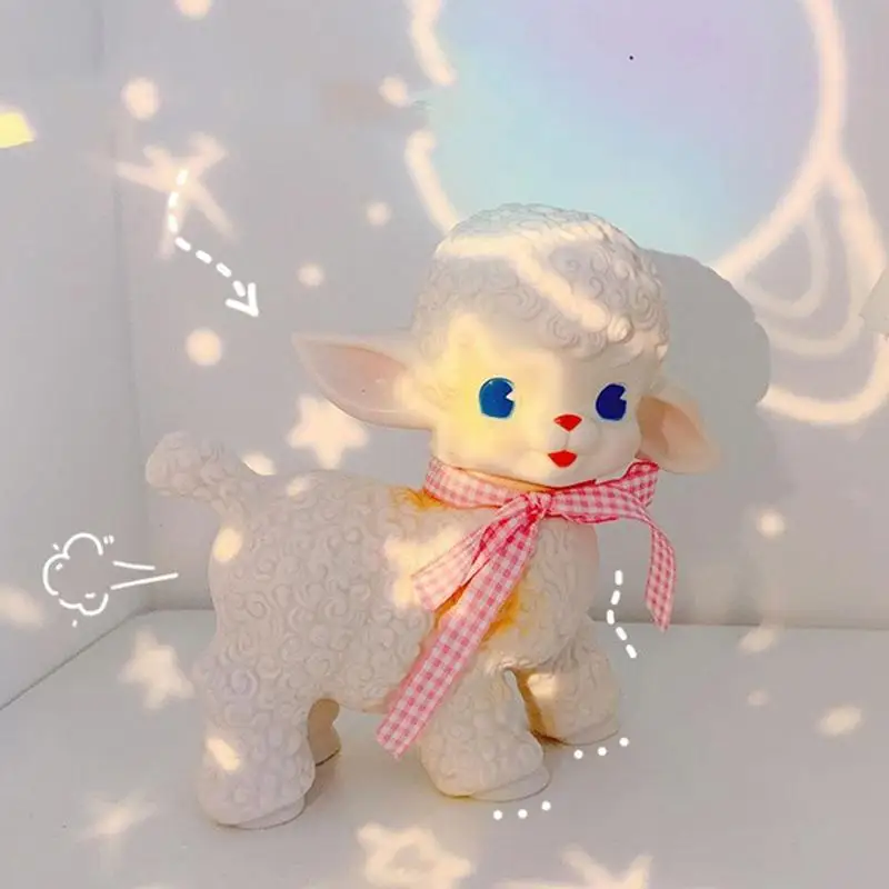 Retro klassische Gummi Schaf Puppe süße Mädchen Schatz Stimme Tier Geschenk Modell Lamm statische Schreibtisch Zimmer Wohnaccessoires Ornamente – Detail 7