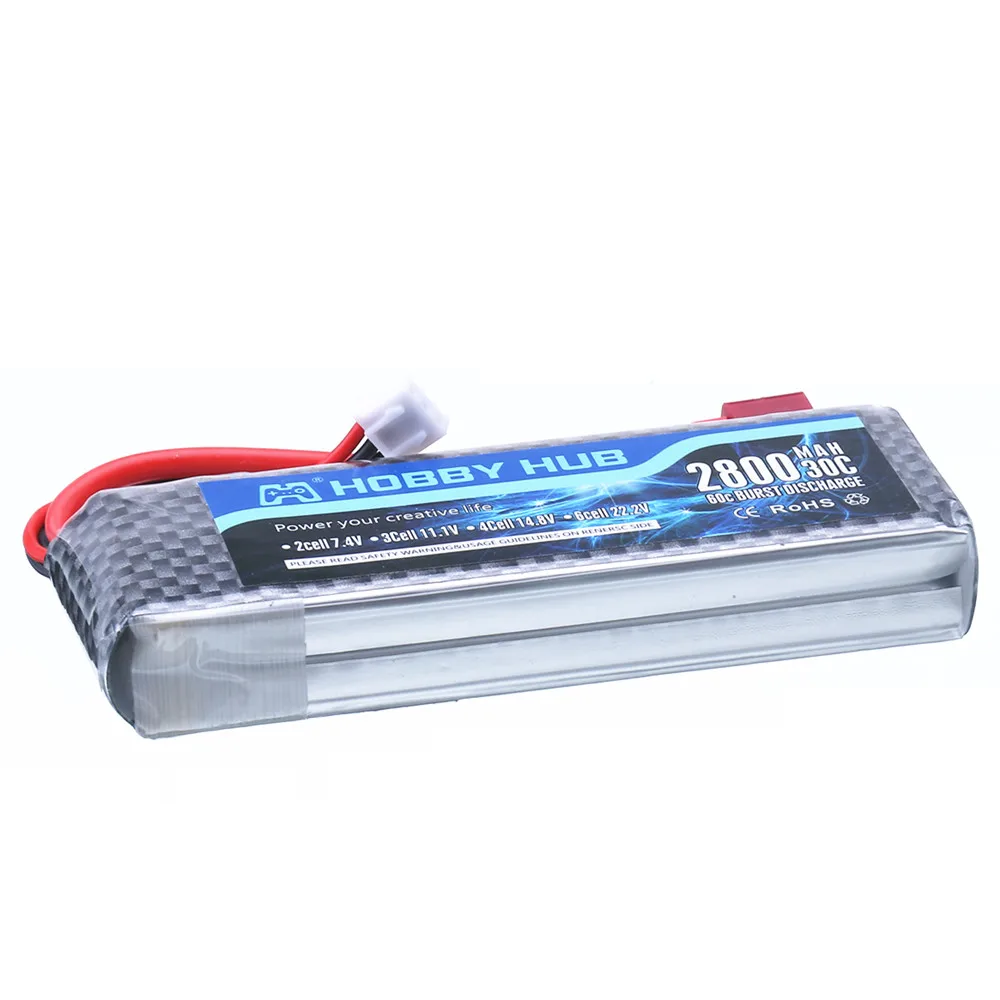 Bateria de lipo para carro e barco, original, 144001, 2s, 7.4 v, 2800mah, lipo, plug t, para wltoys 1/14, 144001, rc, carro, barco