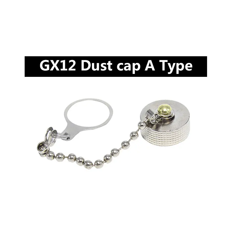 1pcs GX12 GX16 GX20 Aviation Connector Plug Cover Waterproof cover Dust Metal/Rubber Cap Circular Connector Protective Sleeve