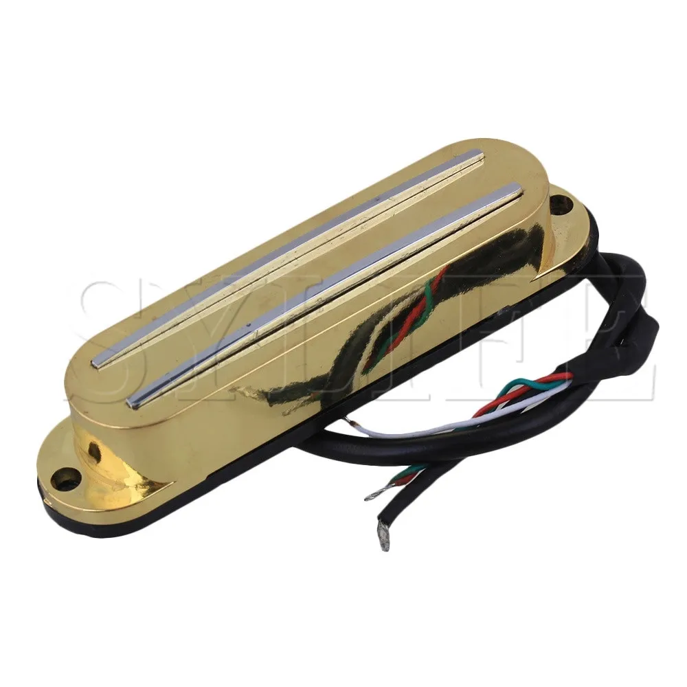 Gold 4 Wire Magnetic Dual Rail Humbucker Pickup for Electric Guitar