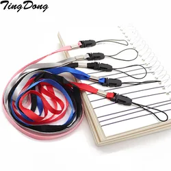 5pcs/Lot Random Color Mobile Phone Lanyards Neck Strap For Phone ID Pass Card Badge Gym Key USB Holder Straps Rope