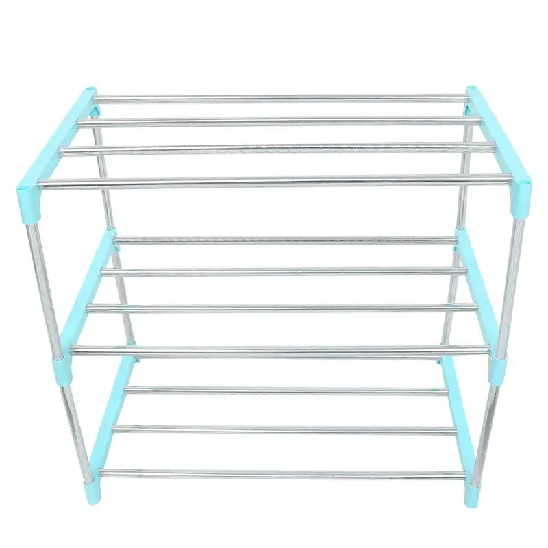 Simple Multi Layer Shoe Rack Stainless Steel Easy Assemble Storage Slippers Shoe Rack Hanger Home Organizer Accessories #G