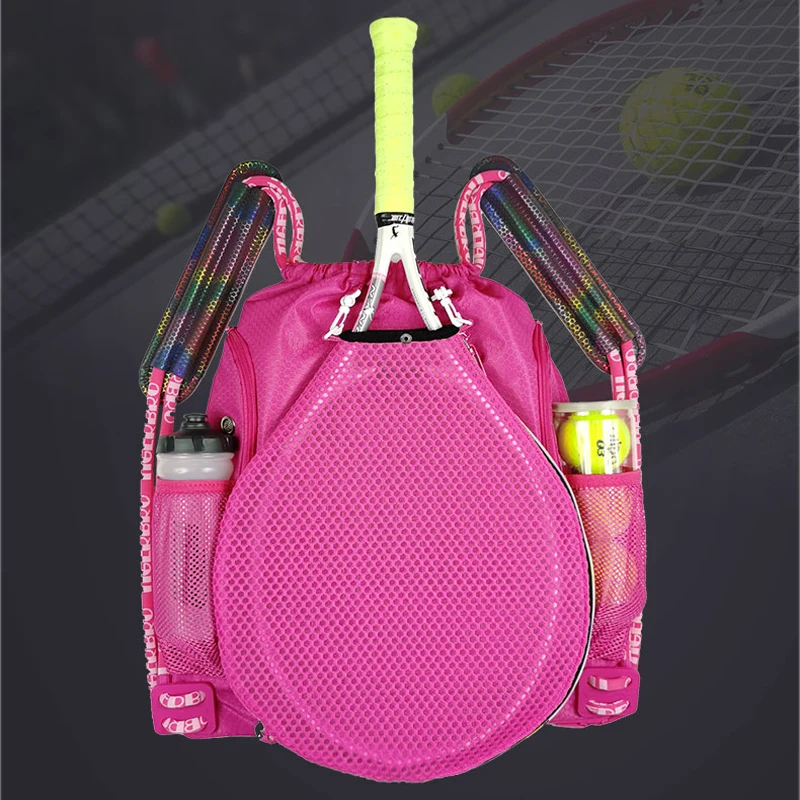 Ransel Tenis Warna-warni Desain Paten Tigerbro Tenis Squash Tas Raket Bulu Tangkis Kain Reflektif Tas Tenis Anak-anak Pria Wanita