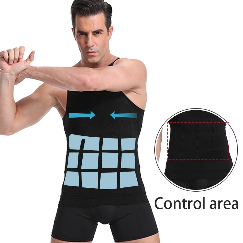 Moldeador de Cuerpo Adelgazante para hombres, entrenador de cintura, corsé de postura correctiva, Control de Abdomen, ropa moldeadora, chaleco, ropa