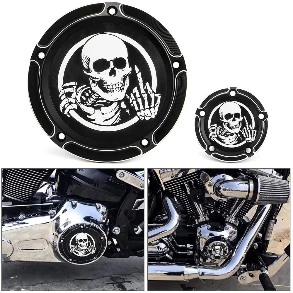 

Motorcycle Derby Timer Timing Black CNC Engine Cover Aluminum Twin Cam for Harley Softail 1999 2000 2001-later