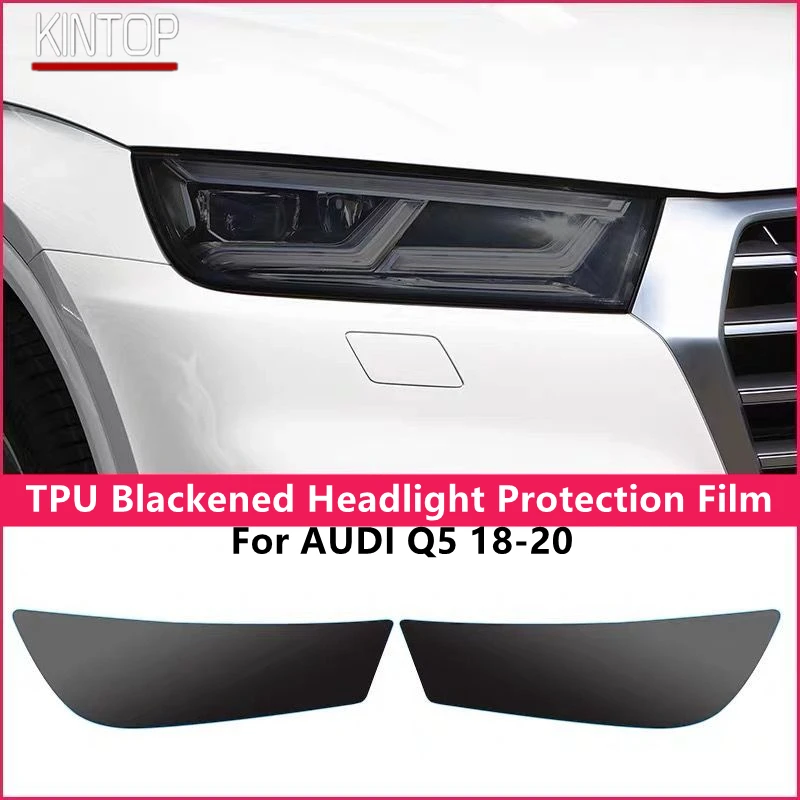 Película protectora para faros delanteros ennegrecidos de TPU para AUDI Q5 18-20, protección de faros, modificación de película