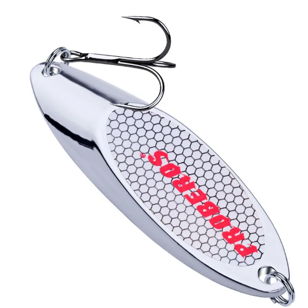 Señuelo spinner VIB con cuchara plateada y anzuelo triple para mar - imagen 4