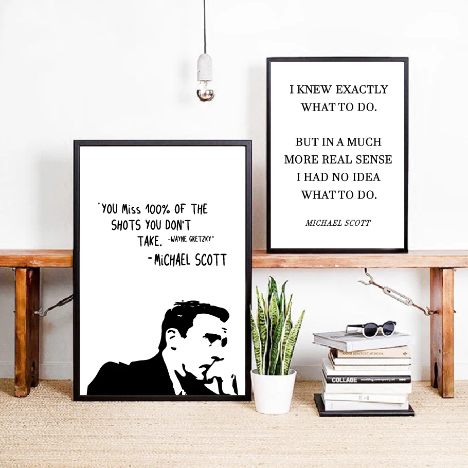 The Office TV Show Art Canvas Poster Painting Michael  Quotes Wall Picture Print Office Home Minimalist Decoration