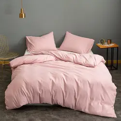 Bonenjoy 1pc Quilt Cover Pink Bed Cover for Girls Solid Color pościel 200x220 Duvet Cover King Size (pillowcase need order )