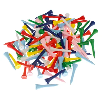 100 조각 42MM 컬러 나무 골프 숏 티 꽂이 나무 용품