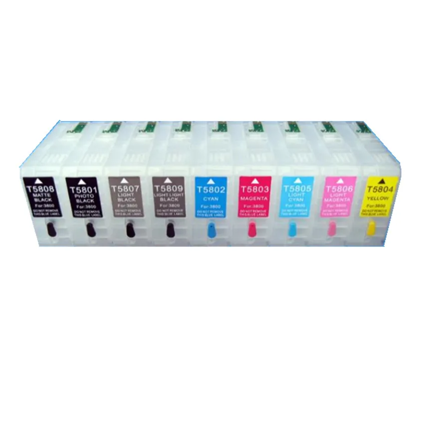 T5801-T5809 T5811-T5819 T5891-T5899 Empty Refillable Ink Cartridge with chip For Epson Stylus Pro 3800 3880 3890 3850 80ML/PC