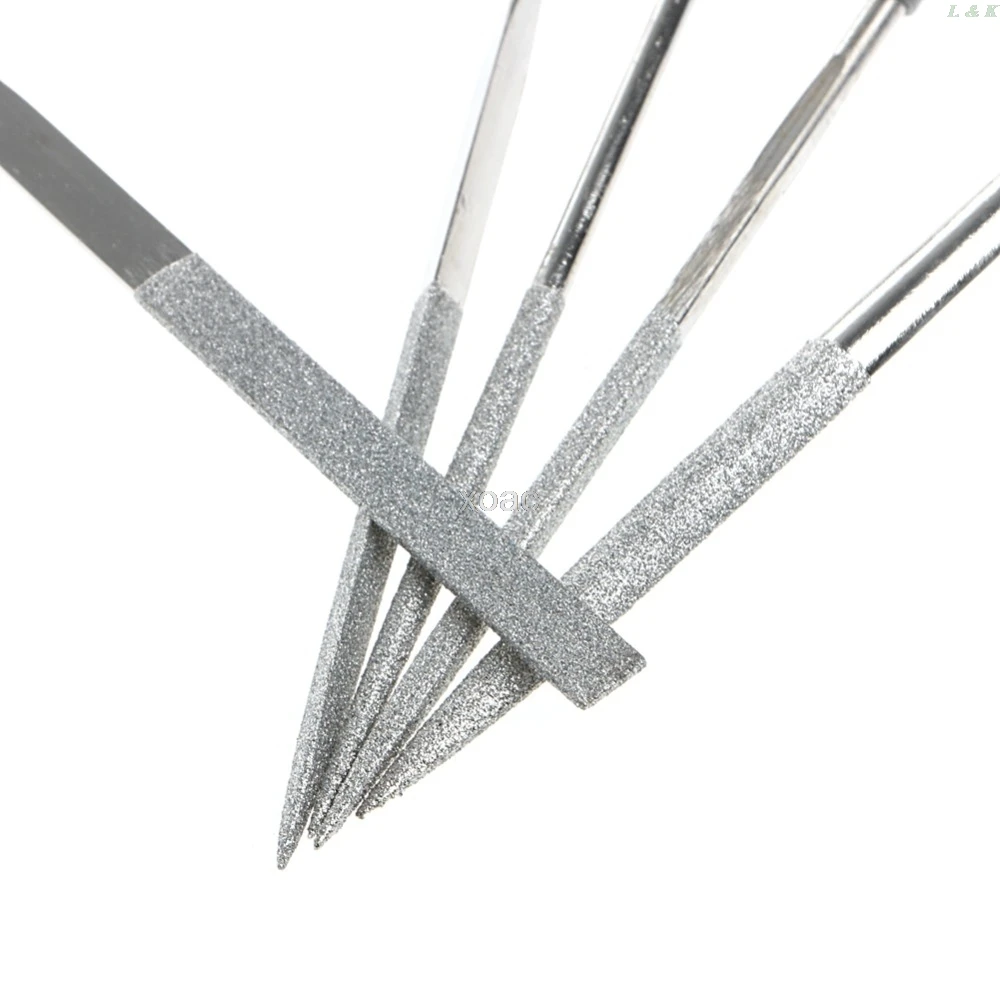 5Pcs/Set Needle Files Kit Carving Jewelry Diamond Glass Stone Wood Craft Tool  M05 dropship