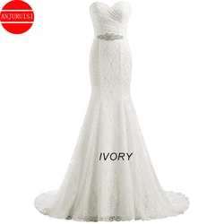 Vintage Spitze Vestido De Noiva 2022 Robe Mariage Kleid Meerjungfrau Hochzeit Kleider Für Frauen Suknia Slubna Einfache Trouwjurk Boda Boho
