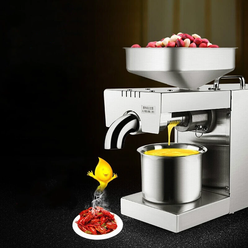 Hoàn Toàn Tự Động Ép Dầu Nhà Đa Năng Ăn Nhỏ Đậu Phộng Hạt Óc Chó Nóng Lạnh Đôi Bóp