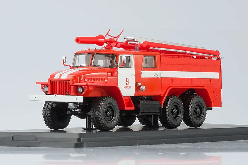 NEW Start Scale Models 1/43 Fire Engine AC-40 TS1A USSR Fire truck URAL 375N #9 SSM1230 Moscow Diecast matel