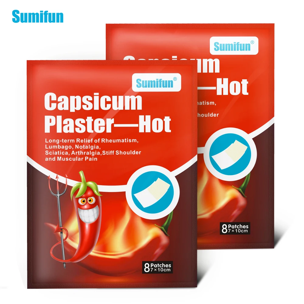 

Sumifun 16Pcs Capsicum Plaster Hot Muscle Fatigue Neck Backache Shoulder Joint Pain Patch Body Massager D0672