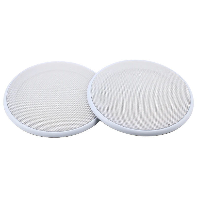 GHXAMP 4 Inch 5 Inch 6.5 Inch 8 Inch 200mm 245mm Ceiling Speaker Grille Cover Car Modification Mesh All White 2pcs