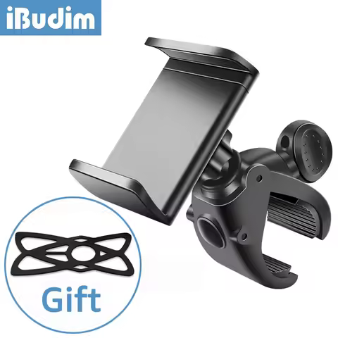 iBudim 360&deg; Rotatable Bicycle Phone Holder Mobile Cellphone Holder For Motorcycle Universal Bike Handlebar Stand Mount Bracket