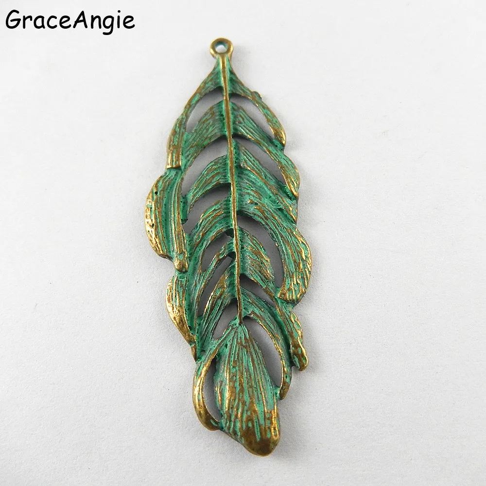 10PCS Jewelry Craft Alloy Charms Retro Accessories Punk Pendant For Boho Necklace Bijoux palm tree leaves Metal Accessories