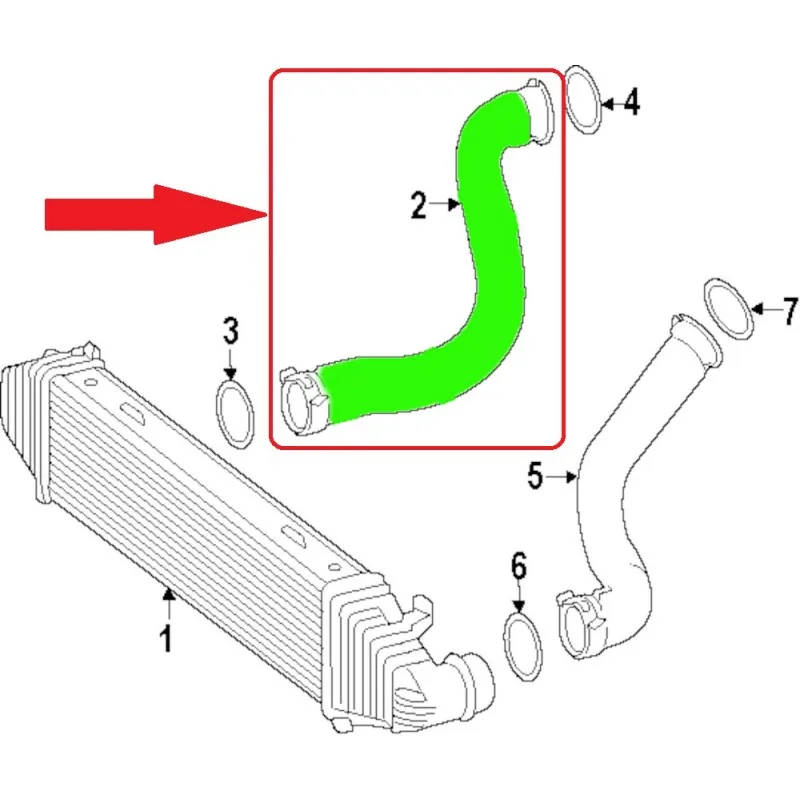 2045282682 Turbo Hose Mercedes C180 Mercedes C250 Cdi Charging Intercooler Air Hose Pipe