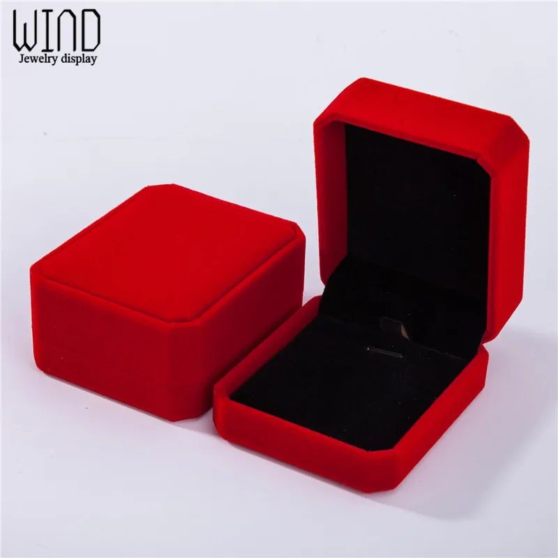 Fashion High Quality Jewelry Storage Boxes Presentation Necklace Pendant Jewelry Box Velvet Case Earrings Plastic Display Box