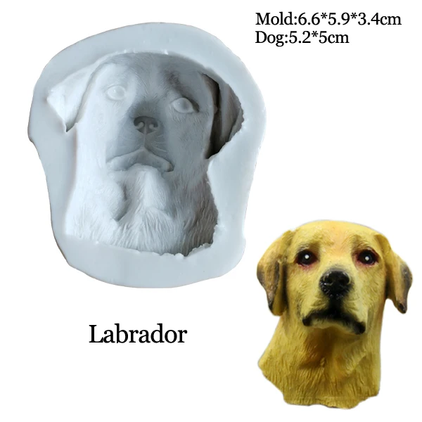 Labrador Dog Silicone Soap Mold Cake Decorating Tools Fondant Resin Sugarcraft Gumpaste Chocolate Sugarcraft Mould M2376