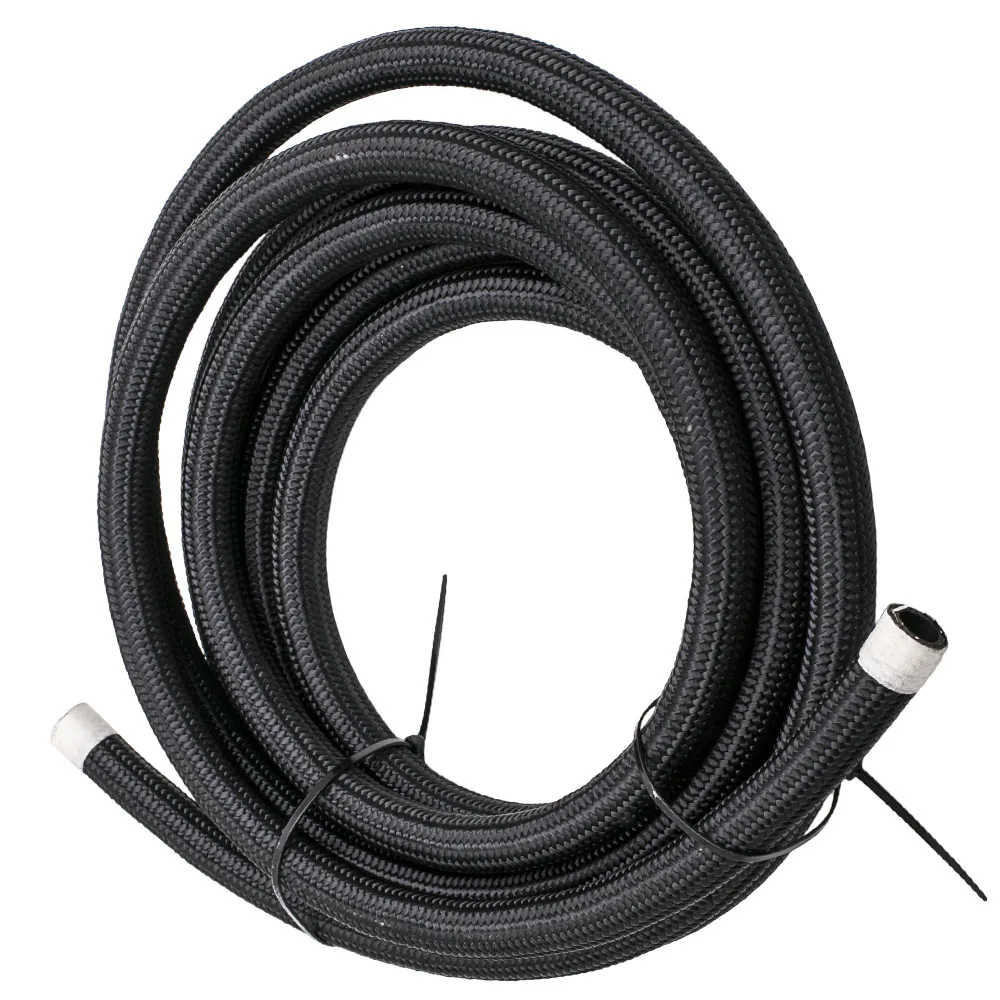 5M 16FT AN10 Nylon Braided Gas/Oil/Fuel Hose Line with 10PCS Hose End Fitting Kit