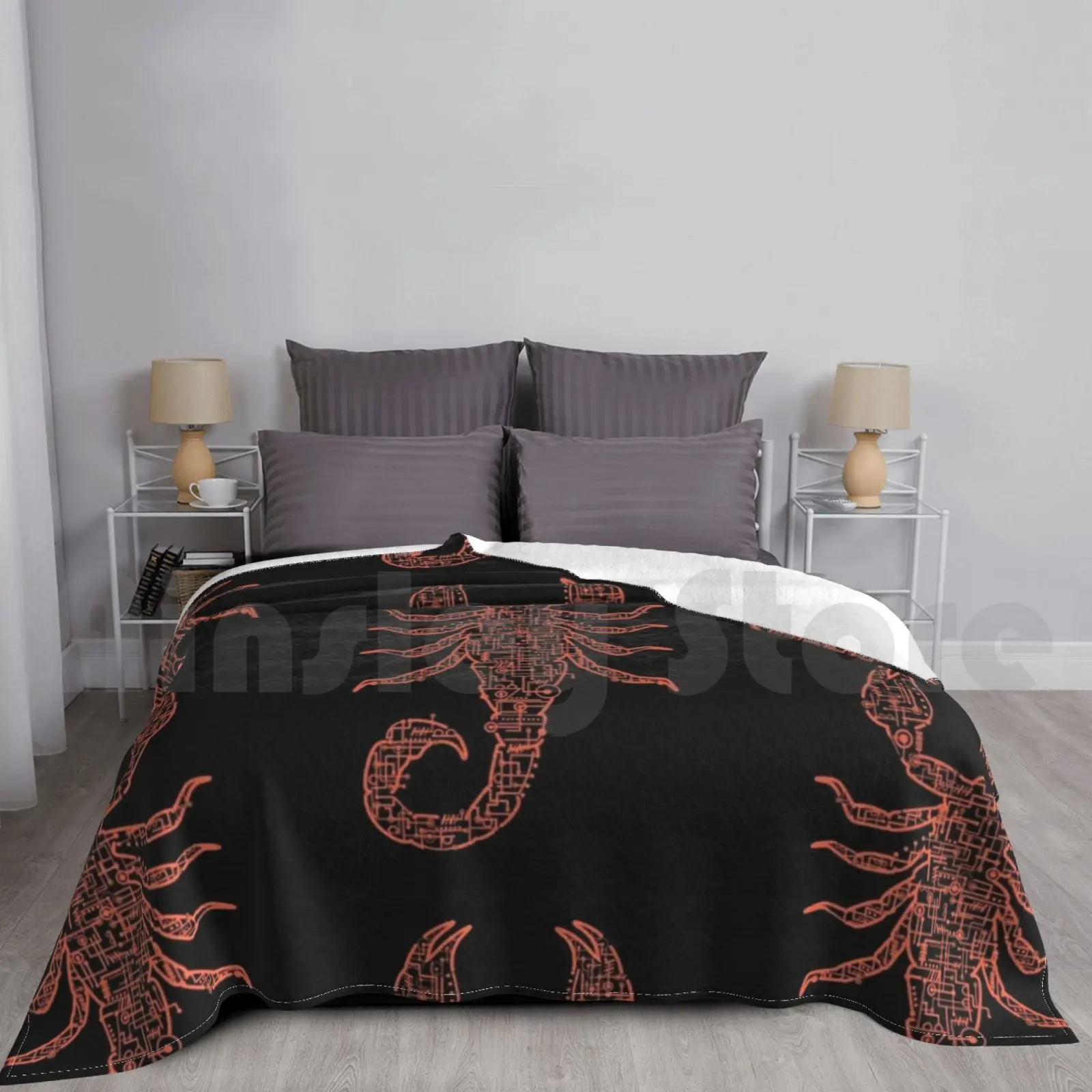 Electric Scorpion Blanket Super Soft Warm Light Thin Scorpion Goro Jade Rap Scorpio Cool Scorpion Scorpion Lover