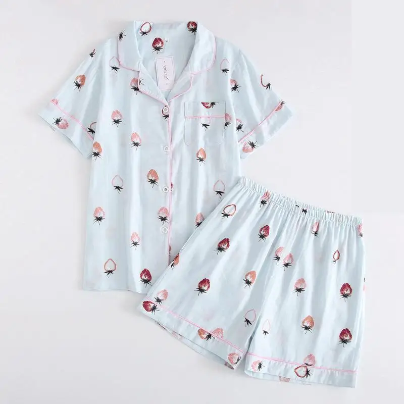 Sexy Women Cotton Nightwear Shirt&Shorts 2PCS Pajamas Sleep Sets Lounge Summer Sleepwear Nightgown Lingerie Bathrobe Homewear