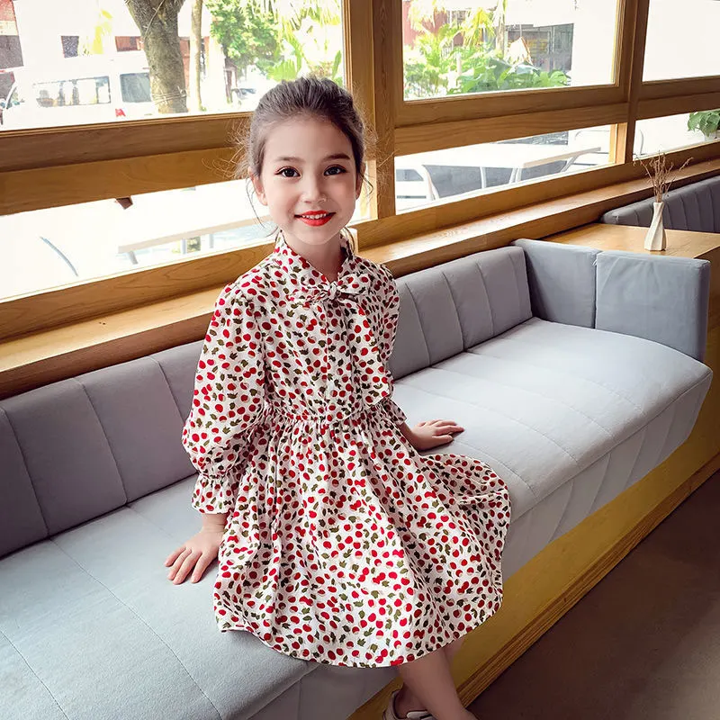 New children\'s clothing girls baby spring and autumn clothes girls casual blazer solid color dot dress cloth set suit