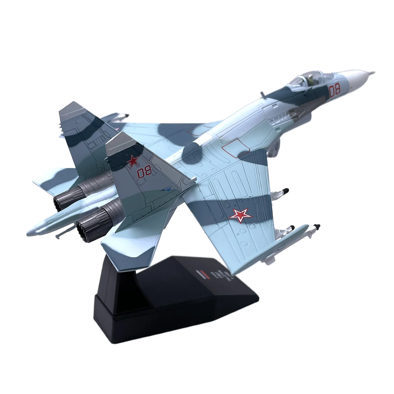 1:100 Airplane Miniature Models Russian Airlines Sukhoi Su-27 Plane Flanker Aircraft Diecast Heavy Fighter Model Home Decor