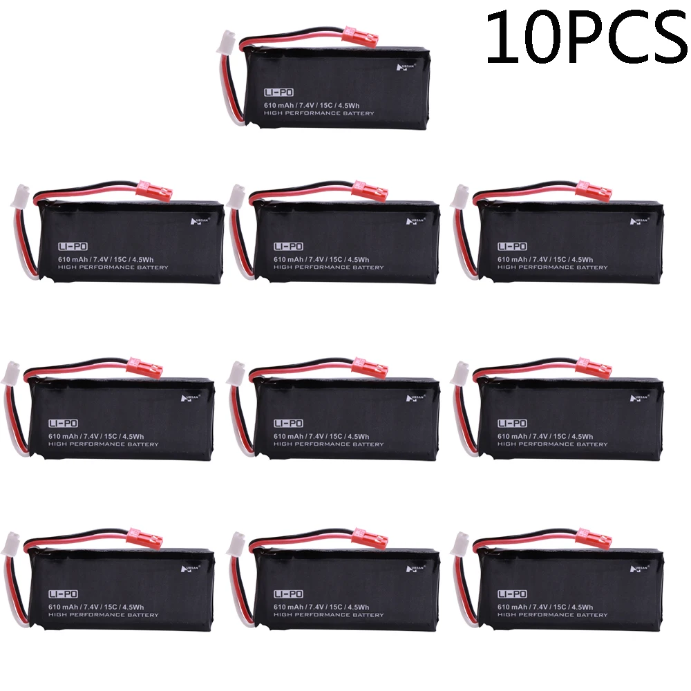 

7.4V 610mah battery for Hubsan X4 H502S H502E RC Quadcopter Spare Parts 7.4V Battery for H502-16 Hubsan X4 FPV RC Drone 10PCS