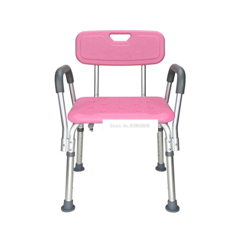 

Anti-Skid Pregnant Woman Bath Chair Shower Stool With Armrest Height Adjustable Bath Shower Chair For Elderly/Disabled People